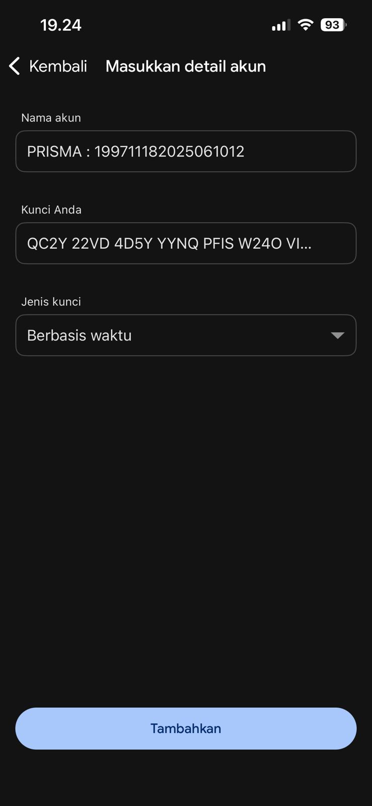 Input Kode Manual